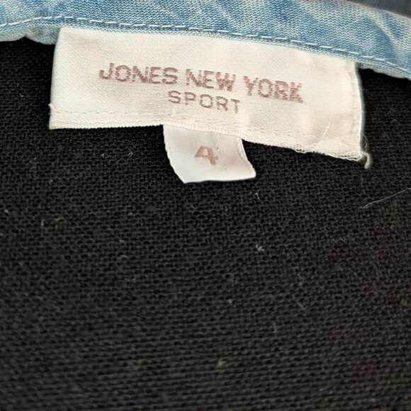 Vintage Jones New York Denim and Chiffon Floral Maxi Dress - 4 - Picture 4 of 9